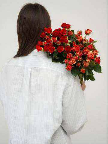 Eco bouquet on table